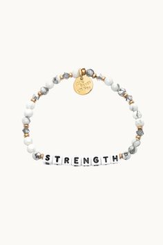 Embrace the power within with the 'strength' beaded bracelet, a wearable reminder that your resilience is a force to be celebrated and shared. Part of a Bigger Story: Little Words Project is all about spreading kindness and empowerment through words. By wearing this bracelet, you become part of a larger community that shares the power of words. Each bracelet comes with a tag inscribed with a registration code that can be used to register your bracelet on the Little Words Project app or website, Little Words Project, Spreading Kindness, The Power Of Words, Power Of Words, Spread Kindness, A Force, Girl Gang, Powerful Words, Brass Hardware