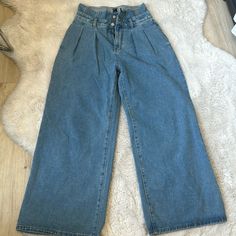 Very Nice Style High Waist Pants, Never Worn, Nwot Wide Leg Denim Pants, High Waist Pants, Nice Style, Waist Pants, Wide Leg Denim, Pants Color, High Waisted Pants, Denim Pants, Cider