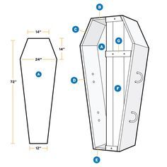 an illustration showing the measurements for a tall vase