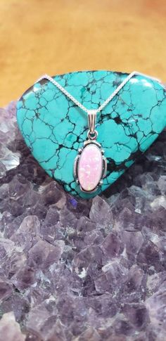 *pink Fire lab created Opal Pendant *Sterling Silver *Free Shipping *Handcrafted In USA *Jewelry ship in Gift box *Necklace length: 18 inches or 20”*Cabochon may vary in color *Lovely necklace with a pendant on a sterling silver chain with spring ring closure, this necklace is so pretty . A must for any occasion .Thank You For Looking ,And Check Out More Items In My Etsy Shop For More Great Deals, Also We Add More Jewelry To Etsy Shop Regularly https://www.etsy.com/shop/ABQdesign Spiritual Nickel-free Pink Jewelry, Spiritual Pink Necklaces For Gifts, Pink Sterling Silver Oval Pendant Jewelry, Pink Sterling Silver Jewelry With Oval Pendant, Round Pink Opal Jewelry For Gifts, Pink Opal Jewelry For Gifts, Pink Oval Sterling Silver Necklace, Pink Opal Gemstone Jewelry Gift, Pink Opal Gemstone Jewelry For Gift