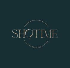 the word shot time written in gold on a black background with a circle around it