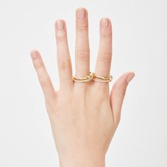 The Polaris is comprised of four linked rings of 18k gold, two of which are pavé set with full cut white diamonds. The bands are joined by connectors of 18k gold. Linked Rings, Wink Wink, Luxury Jewelry Brands, Gold Aesthetic, Natural Gold, Ring Sizer, Ring Size Guide, Rose Gold Diamonds, White Diamonds