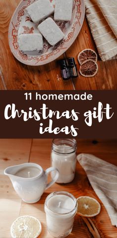 homemade christmas gift ideas with oranges and marshmallows on a plate, next to some sugar