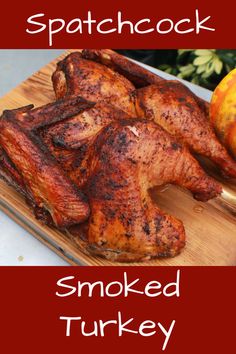 a chicken sitting on top of a wooden cutting board