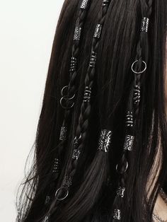 Hair Rings, Hair Strand, Hair Inspo Color, Dream Hair, 가을 패션, Aesthetic Hair, Hippie Style, Pretty Hairstyles, Hair Jewelry