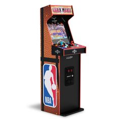 an old style basketball arcade machine with the logo of the new york nets on it