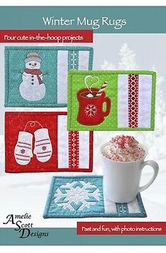 the cover of winter mug rugs