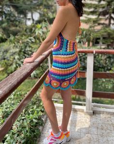 Jasmine Crochet, Crochet Summer Dress, Summer Dress Beach, Beach Dress Summer, Crochet Summer Dresses, Halter Dress Summer, Colorful Crochet, Coctail Dresses, Beach Dresses Summer