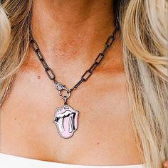 Brand New Beautiful High Quality Lauren Kenzie! Interchangeable Charm Necklace With Beautiful “Lobster Claw” Clasp! Red Sold Out Pink Necklaces, Pink Necklace, Rock N, Lobster Claw, Rock N Roll, Pink Black, Baby Pink, Rock And Roll, Charm Necklace