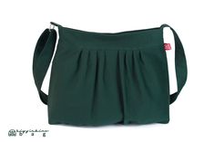 $37 Green Canvas Bag Purse Pleated Bag Washable Bag, Fully Lined, Zippered Closure, Sling Bag, Medium Size Bag, Weekender, Travel Bag Green Canvas Bag, Pleated Bag, Embroidery Canvas, Interior Colors, Bag Names, Weekend Travel Bags, Stylish Purse, Canvas Crossbody Bag, Embroidered Bag