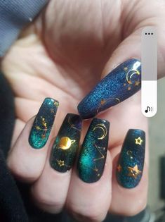 Design Nails Acrylic, Nail Art Inspo, Witch Nails, Witchy Nails, Stunning Nail Designs, Pretty Nail Art Designs, Cat Eye Nails, Elegant Nails, Funky Nails