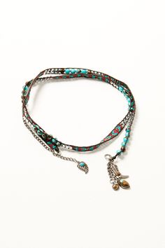 Lobster claw closure Boot and feather turquoise accents at closure Silver-toned hardware Turquoise, red, and brown beads with iridescent beaded accents 3-in-1 necklace, bracelet, and boot accessory Imported Turquoise Accents, Red And Brown, Fragrance Gift, Fragrance Gift Set, Boot Accessories, Silver Accessories, Cold Weather Accessories, 3 In 1, Necklace Bracelet