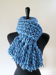 I knitted this scarf from soft chunky acrylic yarn in a beautiful blue gray color palette. Soft and thick, snuggly and warm, it may look bulky but it is very lightweight and feels great to the skin. Measurements: Length: approx. 56" (142cm) with tassels Width: approx. 5 " (13cm) unstretched Don't forget to check out my other items! There are many more in my shop -- http://knitsomestudio.etsy.com Copyright © 2024, Knitsome, LLC Blue Gray Color Palette, Light Dark Blue, Scarf With Tassels, Blue Gray Color, Grey Color Palette, Chunky Scarves, Dark Blue Grey, Blue Scarf, Warm Scarf