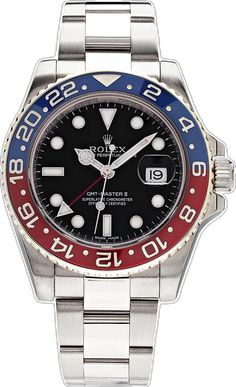 Rolex Gmt Master Ii, Rolex Gmt, Gold Black, Rolex, Wrist Watch, White Gold, Gold, White, Black