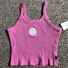 Questions? Leave A Comment Below! Ribbed Sleeveless Sports Bra For Summer, Casual Summer Crop Top For Sports, Casual Summer Sports Crop Top, Sporty Sleeveless Crop Top For Sports Events, Seamless Athleisure Tops For Sports Events, Summer Sports Ribbed Crop Top, Casual Sports Bra For Summer Gym Sessions, Pink Crop Top For Gym, Pink Crop Top For The Gym