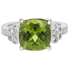 5.85 Carats Natural Very Nice Looking Peridot and Diamond 14K Solid White Gold Ring Suggested Replacement Value: $4,500.00 Total Natural Square Cushion Peridot Weight is: Approx. 5.50 Carats Natural Round Diamonds Weight: Approx. 0.35 Carats (color G-H / Clarity SI1-SI2) Ring total weight: 5 grams Disclaimer: all weights, measurements and colors are approximate and may vary slightly from the listed dimensions or as seen in the image. All pictures are magnified to show the smallest of details. Pl Dinner Ring, Peridot Jewelry, Emerald Cut Rings, Etsy Gold Ring, Peridot Ring, Pave Ring, White Gold Ring, Quality Diamonds, Cocktail Rings