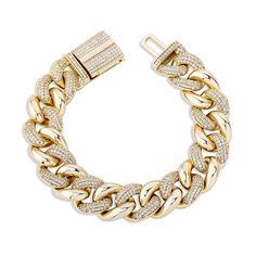 16mm Cuban Diva Bracelet - Bracelets - BBYKUTE Cuban Chains, Cuban Bracelet, Buy Gold Jewelry, Diamond Watches, Gold Pendant Jewelry, Miami Cuban, Cuban Chain, Diamond Watch, Hip Hop Fashion