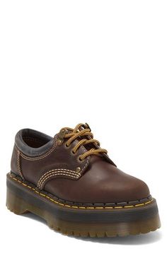 8053 Arc Crazy Horse Leather Platform Casual Shoes, Doc Marten Crazy Horse Outfit, Crazy Horse Doc Martens, Doc Martin Loafers, Shoes To Get, Doc Martens 8053, Doc Martin Shoes, 90s Doc Martens, Dr Martens 8053 Quad