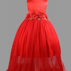 Kids Clothing Children Girls Dresse.. Red Ball Gown Dress For Dress-up Occasions, Red Gown For Pageant During Prom Season, Red Sleeveless Ball Gown For Dress-up, Christmas Ball Gown For Dress-up, Red Sleeveless Princess Gown, Red Sleeveless Ball Gown For Pageant, Floor-length Princess Dress For Party, Christmas Princess Sleeveless Gown, Red Sleeveless Princess Dress For Pageant