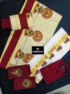 Kerala Golden Tissue Mural Kathakali Printed Set Mundu With Blouse Material Or Ready To Wear Blouse And Shirt,Dhoti Mural Printed Combo . 1 No Pack:  - 1 Set length  2.80 mtr  and 1 Mundu Piece length  2.00 mtr , Blouse Material length 1 mtr, Cotton Dhoti - 4 mtr Shirt size  available - 38",40",42",44" You  can order  Set mundu with STITCHED BLOUSE OR WITH BLOUSE MATERIAL ONLY  (Non Stitched). If stitched blouse need, we will provide you measurement chart at the time of placing the order. As per the measurement given by the  buyer, we will stitch the blouse with separate lining material. It will take minimum 10 days for dispatch if it is stitched. It is the most preferred outfit for celebrations and auspicious days. Will always remain untouched in the fashion world. Worn on festive occasio Trendy Blouses, Trendy Blouse Designs, Blouse Material, Measurement Chart, Dress Clothes For Women, Kids Wear, Kerala, Blouse Designs, Favorite Outfit