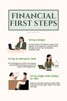 the financial first steps info sheet shows how to use it for work and other tasks