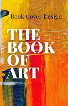 the book of art is on display in front of an orange and yellow background with white lettering