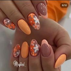 Spring Acrylic Nails, Colorful Nails, Simple Gel Nails, Her Nails, Almond Acrylic Nails, Acrylic Nails Coffin Short, Short Acrylic Nails Designs, Spring Nail, Beach Nails