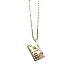 gold-plated chain necklace w/ custom-made TSV pendant, featuring our signature double dog motif as the stamp. Inspired by vintage charms/pendants we’ve found throughout the years. Chain is 17 in. with 3 inch extender to adjust length. Gold Stamped Dog Tag Necklace, Dog Motif, Locket Necklace, Vintage Charms, Locket, Vintage House, Chain Necklace, Charms, Plating