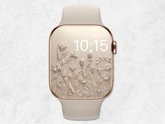 🌸 Elevate your style with our Boho Floral Apple Watch Wallpaper, showcasing a minimal 3D botanical flowers in beige aesthetic. This neutral watch wallpaper is designed to seamlessly complement your Apple Watch, transforming it into a fashion-forward accessory that reflects your unique style. Please Note: ❗ You will receive one high-quality JPG image in 838 x 1.020 pixels. This listing is for a DIGITAL DOWNLOAD only. There is no physical product with this order. Please remember that the colors c Watchface Aesthetic, Chic Apple Watch Wallpaper, Apple Watch Faces White, Beige Apple Watch Wallpaper, Apple Watch Faces Wallpapers Off White, Aesthetic Watch Face, Apple Watch Wallpaper Boho, Apple Watch Aesthetic, Boho Watch