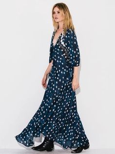 Pretty Bohemia Floral V Neck Half Sleeve Maxi Dress - rrdeye Floral Lace Maxi Dress, Bohemia Dress, Girly Clothes, Indigo Textiles, Print Chiffon Maxi Dress, Long Beach Dress, Maxi Dress Navy, Sleeve Maxi Dress, Plus Size Maxi Dresses