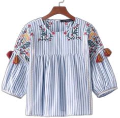 Bohemian Half Sleeve Blouse For Spring, Spring Bohemian Half-sleeve Blouse, Spring Bohemian Half Sleeve Blouse, Spring Tops With Floral Embroidery And Half Sleeves, Embroidered Half-sleeve Tops For Spring, Spring Blouse With Floral Embroidery And 3/4 Sleeves, White Half Sleeve Blouse For Spring, Spring Cotton Blouse With Half Sleeves, Spring Half-sleeve Cotton Blouse