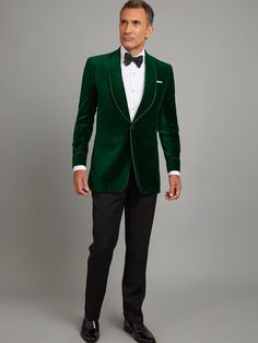 Evening Wear Tops, Bespoke Shirts, Morning Dress, Structured Shoulder, Velvet Slippers, Trouser Outfits, Bespoke Tailoring, Suits For Sale, Rich Green