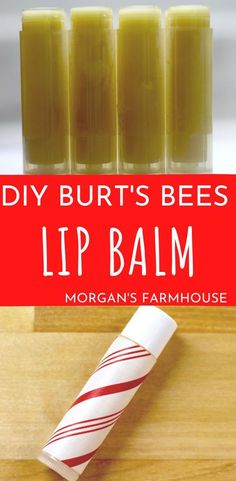 Do you love Burt’s Bees lip balm, but not the price tag? Try this homemade Burt’s Bees lip balm recipe. It’s made with all natural ingredients and can be customized to your liking. Beeswax Lip Balm Recipe, Bees Wax Lip Balm, Burts Bees Chapstick, Beeswax Diy, Burt's Bees Lip Balm