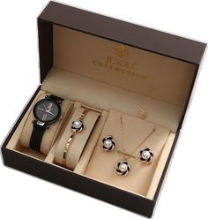 Luxury 4pcs Luxury Watch Gift Set - FashionByTeresa Watch Set, Watch Gift, Set Necklace, Watch Gifts, Luxury Watch, Necklace Bracelet, Necklaces Bracelets, Gift Set, Birthday Gift