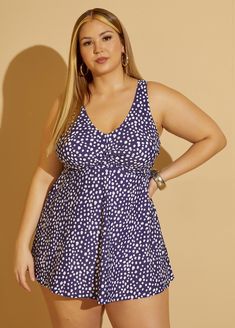 A beautiful vintage-style style perfect for poolside play, take the pretty dotted Lucia swimdress from Raisins Curve for a dip. Sleeveless Swim Dress With Built-in Bra For Pool, Polka Dot Sleeveless Mini Dress For Beach, Sleeveless Polka Dot Mini Dress For Beach, Polka Dot Summer Sundress For Beach, Polka Dot Mini Dress For Beach In Summer, Polka Dot Mini Dress For Beach And Summer, Fitted Polka Dot Mini Dress For Beach, Polka Dot Swimwear For Summer Swimming, Polka Dot Swimwear For Summer