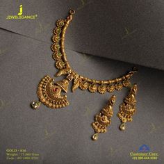 Gold jewellery design Nackles Design Simple Gold, Antique Choker Designs Gold, Tanishq Jewellery Gold Necklaces Antique, Temple Jewelry Necklace, Gold Temple Jewellery, Gold Jewels Design, Antique Necklaces Design