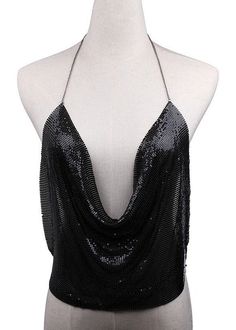 Embrace effortless elegance with our stunning metallic halter top. Featuring a lux draped collar and an alluring backless crop design, this one-of-a-kind piece will instantly elevate any ensemble. Perfect for making an impression, this top exudes an air of sophistication and exclusivity. Material: Alloy Shape: drop shape Extension chain 10 cm or less Perimeter 51 cm (inclusive) -80 cm (inclusive) Distressed Sweater Dress, Crop Design, Dress For Everyday, Draped Collar, Casual Sundress, Halter Top Dresses, Beach Wear Dresses, Long Sleeve Short Dress, Lace Dress Black