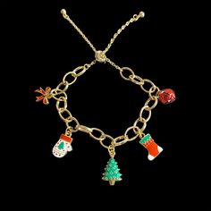 Spread joy this festive season with a gift that keeps on giving! These charms are a delightful reminder of what we celebrate during the winter months and will bring positive energy to those you hold dear. Share the warmth and cheer with a meaningful present that will brighten the holidays for your loved ones. Christmas Holiday Bracelet Jewelry, Christmas Holiday Jewelry Bracelet, Adjustable Christmas Jewelry For Holiday, Christmas Gift Bracelet Jewelry, Holiday Festive Jewelry Bracelet, Gold Bracelets As Christmas Gifts, Gold Bracelets For Christmas Gift, Winter Gift Red Jewelry, Red Jewelry For Winter Gifts