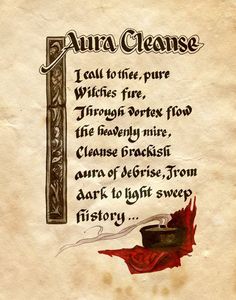 Aura Cleanse Spell Kartu Tarot, Charmed Spells, Charmed Book Of Shadows, Under Your Spell