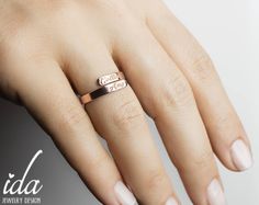 Custom name ring with your desired two names. Dainty ring... Rose gold ring which is perfect as stacking rings. It can also be a personalized ring with numbers or words instead of names. Great personalized gift for her. We handmade each piece with care and love ♡ ★ PRODUCT DETAILS; *Material Options: 925k Sterling Silver & Rose Gold Filled Over Silver & Yellow Gold Filled Over Silver (please write your desired option at check out) Size Options: All sizes are available. ★ HOW TO PLACE YOU Custom Name Engraved Ring In Rose Gold For Promise, Custom Name Engraved Rose Gold Ring For Promise, Custom Name Engraved Rose Gold Promise Ring, Personalized Rose Gold Engraved Ring For Promise, Customizable Rose Gold Promise Rings, Personalized Rose Gold Engraved Promise Ring, Personalized Engraved Rose Gold Promise Ring, Promise Rings In Rose Gold With Initials, Promise Rings With Initials In Rose Gold