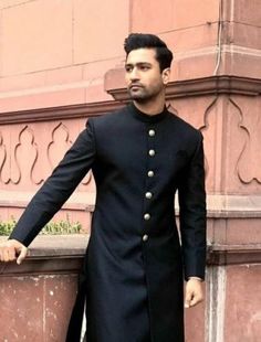 Sherewaniformen Indian Solid Designer Black Color Suiting Partywear Traditional Sherwani Outfit for Groom. - Etsy Outfit For Groom, Sherwani For Men, Suiting Fabric, Dresses Online, Bridal Dresses, Black Color, Mens Jackets, Art Collection, Bathing Beauties