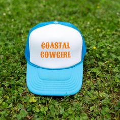 embroidered trucker hat. Coastal Cowgirl Hat, Cowgirl Hat, Hat Summer, Coastal Cowgirl, Cow Girl, Cowgirl Hats, Summer Hat, Charlotte Nc, Summer Hats