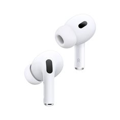 two white ear buds sitting next to each other