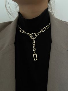 Minimalist Chain Necklace for Effortless Style Trendy Alloy Chain Necklace With Lobster Clasp, Gold Alloy Chain Necklace, Gold Chain Necklace In Alloy, Gold Necklace In Alloy, Gold Alloy Chain Link Necklace, Gold Chain Link Necklace In Alloy, Gold Chain Alloy Necklace As Gift, Gold Chain Necklace As Gift, Gold Alloy Chunky Chain Necklace