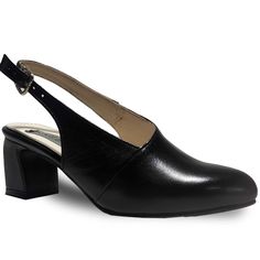 Nice Looking Black Leather Pumps. They Have A Cushioning Lining Comfort. Upper And All Inner Material Is Leather. Built To Last Long Time And With All Natural Sheep Leather. A Trend-Savvy, And A Versatile Choice For Any Occasion. Color Of Your Choice Is Possible. Black Calf Leather Slingback Pumps With Sculpted Heel, Black Slingback Pumps With Low Heel, Black Calf Leather Almond Toe Shoes, Black Calf Leather Shoes With Almond Toe, Black Calf Leather Slingback Pumps For Office, Black Leather Shoes For Galas With Pointed Toe, Leather Shoes With Heel Strap And Low Heel, Black Almond Toe Calf Leather Shoes, Classic Slingback Pumps With Block Heel