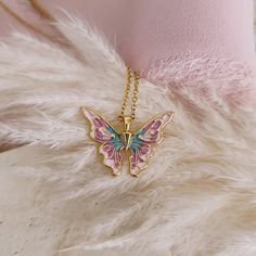 Material: Copper. Color: Gold. Chain Length: 14",16",18",20",22". Process: Gold Plated. Recipient: Women, Mom, Men, Wife, Girl Friend, Children. Product Type: Butterfly Necklace. Brand: Silviax Jewelry. Item:  2024NE0513           table { border-collapse: collapse; }         br { mso-data-placement: same-cell; }         tr { height: 21px; }         td { overflow: hidden; padding:2px 3px 2px 3px; width: 100px; white-space: nowrap; }         .s-124 { color: #000000;font-family: default;border-left:0.5pt solid #000000;border-top:0.5pt solid #000000;border-right:0.5pt solid #000000;border-bottom:0.5pt solid #000000;text-align: left; } Butterfly Chain Necklaces, Butterfly Shaped Necklace With Chain As Gift, Butterfly Necklace As Mother's Day Gift For Her, Mother's Day Butterfly Necklace Gift For Her, Mother's Day Gift Butterfly Necklace For Her, Mother's Day Butterfly Necklace Gift, Butterfly Charm Metal Necklace For Party, Butterfly Necklace With Adjustable Chain For Parties, Butterfly Shaped Metal Necklaces For Parties