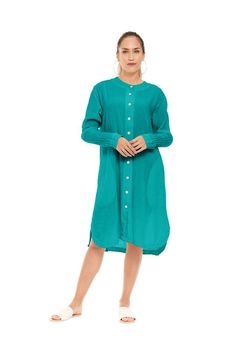 Oh My Gauze Pier Tunic Dress Reef Knee-length Fall Beach Shirt Dress, Beach-ready Knee-length Shirt Dress For Fall, Knee-length Shirt Dress For Beach In Fall, Long Shirt Dress For Beach In Fall, Fall Beach Shirt Dress With Buttons, Long Sleeve Shirt Dress For Beach Cover-up, Long Sleeve Dresses For Beach Loungewear, Long Sleeve Shirt Dress For Beach Season Daywear, Relaxed Fit Shirt Dress For Beach In Fall