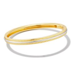 This Merritt Bangle Bracelet is made of 14k Gold and Rhodium Plated metal. It is a fashionable piece of jewelry from the Kendra Scott collection. Hoof Print, Arm Party, Natural Diamond Engagement Ring, Metal Shop, Silver Anklets, Childrens Jewelry, Custom Jewelry Design, Gold Fashion, Boutique Jewelry