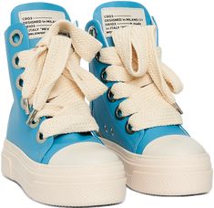 White Sporty High-top Sneakers With Lace-up Fastening, White High-top Sneakers With Lace-up Fastening, Light Blue Lace-up High-top Sneakers With Rubber Sole, Blue Leather High-top Sneakers With Laces, Light Blue Leather High-top Sneakers With Rubber Sole, Light Blue Lace-up Leather Sneakers, Light Blue Leather High-top Sneakers, Light Blue Leather Lace-up High-top Sneakers, Trendy Blue Custom Sneakers With Rubber Sole