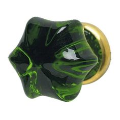 Forest green glass knob is colorfully elegant. It has a 1 in. diameter and a brass edging. Green Drawer Pulls, Unique Cabinets, Vintage Knobs, Kitchen Cabinet Pulls, Contemporary Mid Century Modern, Dresser Handles, Green Door, Kitchen Cabinet Knobs, Glass Knobs